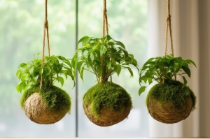 Kokedama, giardini sospesi su un mondo di grazia