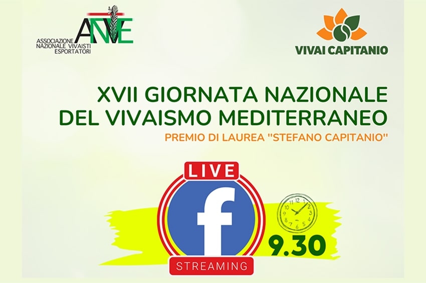 La 17ª Giornata Nazionale del Vivaismo Mediterraneo in diretta Facebook