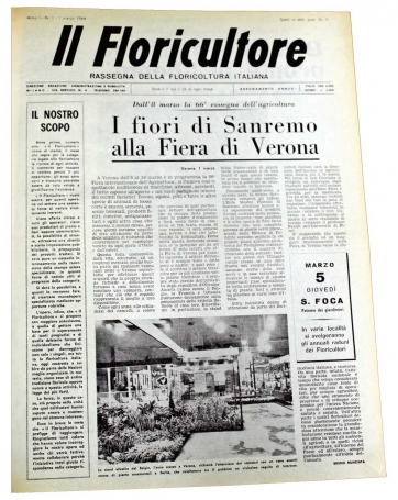 Il primo editoriale: Anno 1 - N. 1 - 1º Marzo 1964