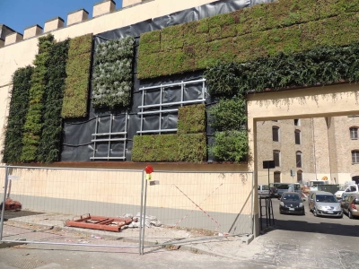 A Firenze il gigantesco "quadro verde" del giardino verticale alle Murate