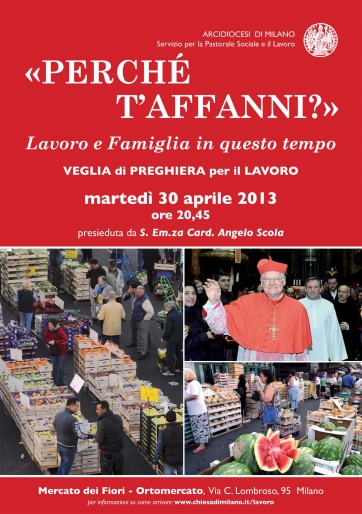 Veglia di preghiera per il lavoro al Mercato dei Fiori di Milano
